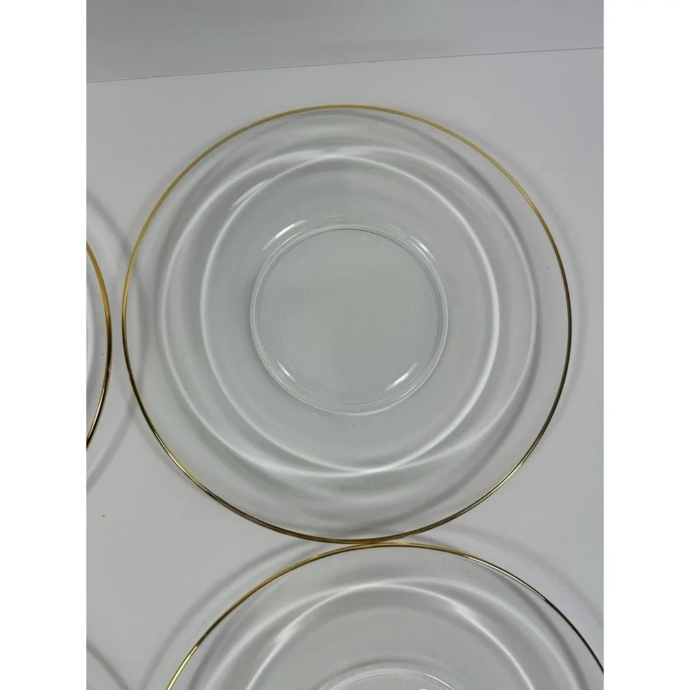 Clear Glass Salad/Luncheon Plates ~8